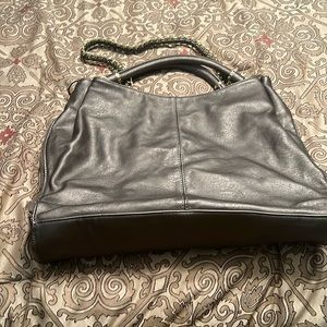 👜🆕Charming Charlie Gray bag with gold chain on the strap